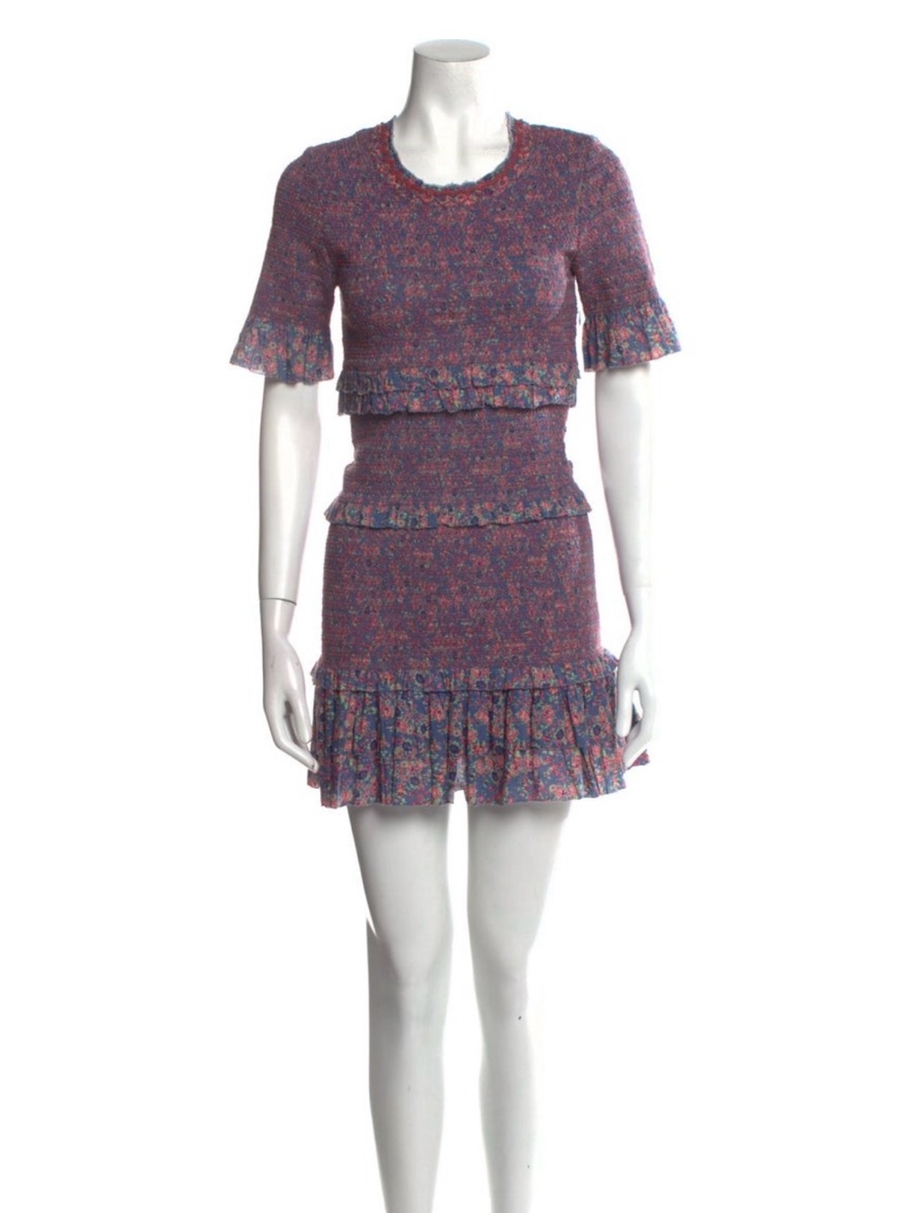 LoveShackFancy cotton ruched dress small
